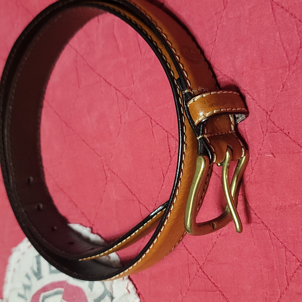 Men's fossil tan belt size 38